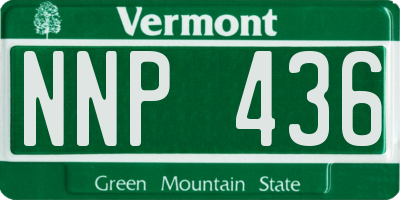 VT license plate NNP436