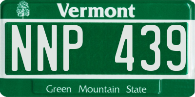 VT license plate NNP439