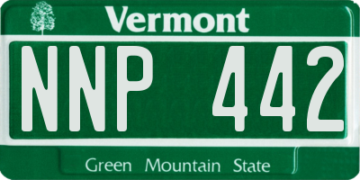 VT license plate NNP442
