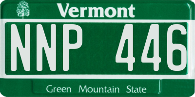 VT license plate NNP446