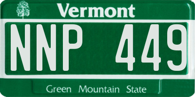 VT license plate NNP449