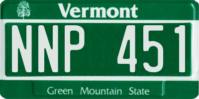 VT license plate NNP451