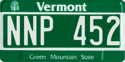 VT license plate NNP452