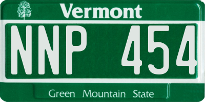 VT license plate NNP454