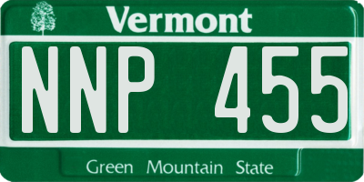 VT license plate NNP455