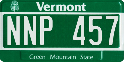 VT license plate NNP457