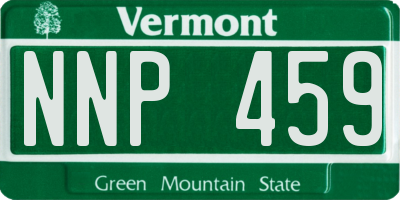 VT license plate NNP459