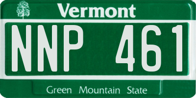 VT license plate NNP461