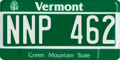 VT license plate NNP462