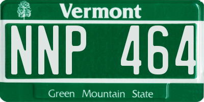 VT license plate NNP464