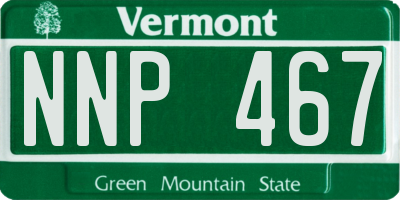 VT license plate NNP467