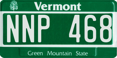 VT license plate NNP468