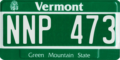 VT license plate NNP473