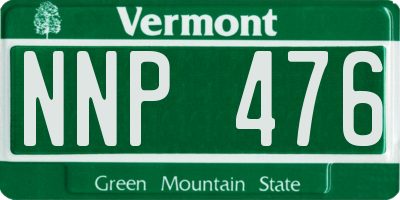 VT license plate NNP476