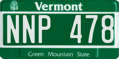 VT license plate NNP478