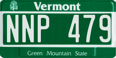 VT license plate NNP479