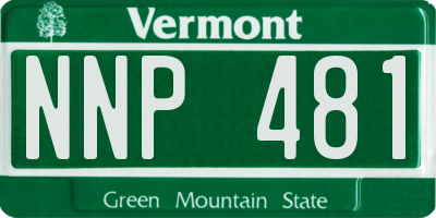 VT license plate NNP481