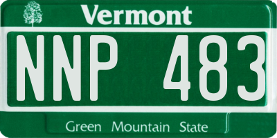 VT license plate NNP483