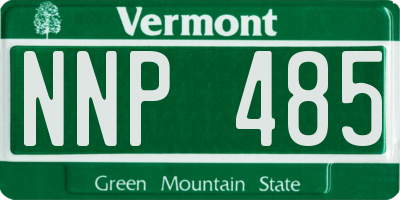 VT license plate NNP485