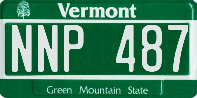 VT license plate NNP487