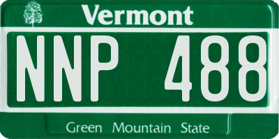 VT license plate NNP488