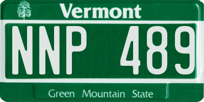 VT license plate NNP489