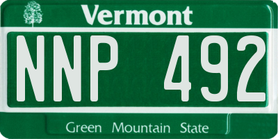 VT license plate NNP492
