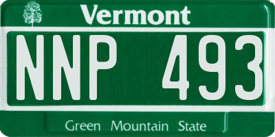 VT license plate NNP493