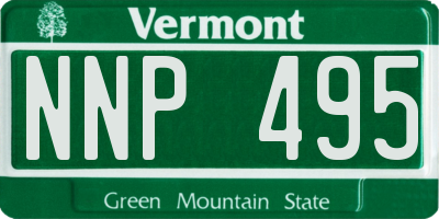 VT license plate NNP495