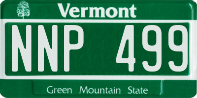 VT license plate NNP499