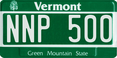 VT license plate NNP500