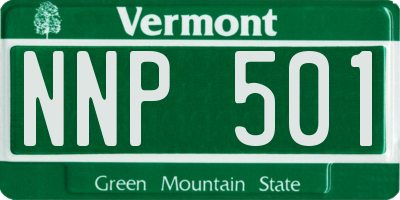 VT license plate NNP501