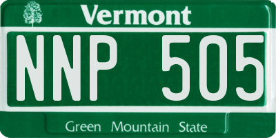 VT license plate NNP505