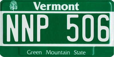 VT license plate NNP506