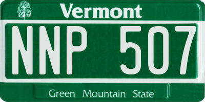 VT license plate NNP507
