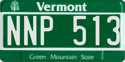 VT license plate NNP513