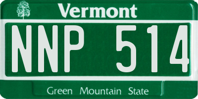 VT license plate NNP514