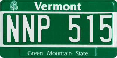 VT license plate NNP515