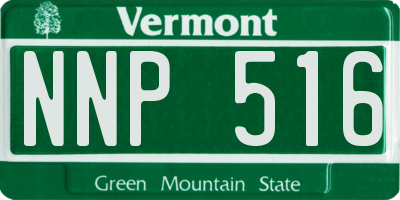 VT license plate NNP516