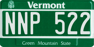 VT license plate NNP522