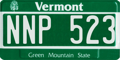 VT license plate NNP523