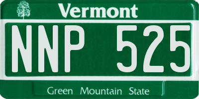 VT license plate NNP525