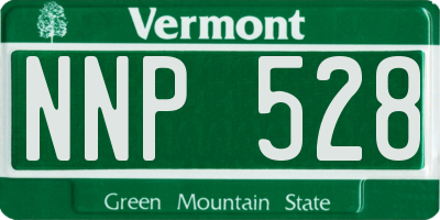VT license plate NNP528
