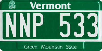 VT license plate NNP533