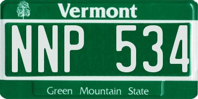 VT license plate NNP534