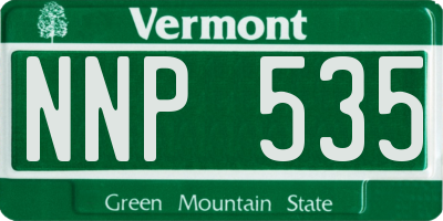 VT license plate NNP535