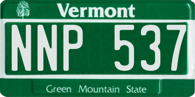 VT license plate NNP537