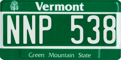 VT license plate NNP538