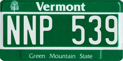 VT license plate NNP539