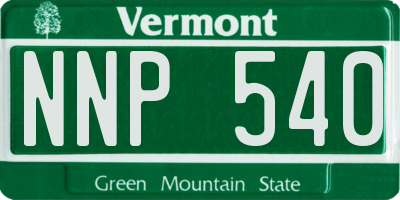 VT license plate NNP540